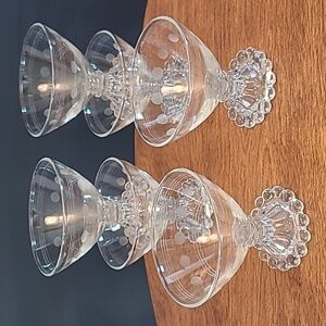 VINTAGE 50s "Boopie" Unique Champagne or Sherbert Custard Glasses, Set of 6